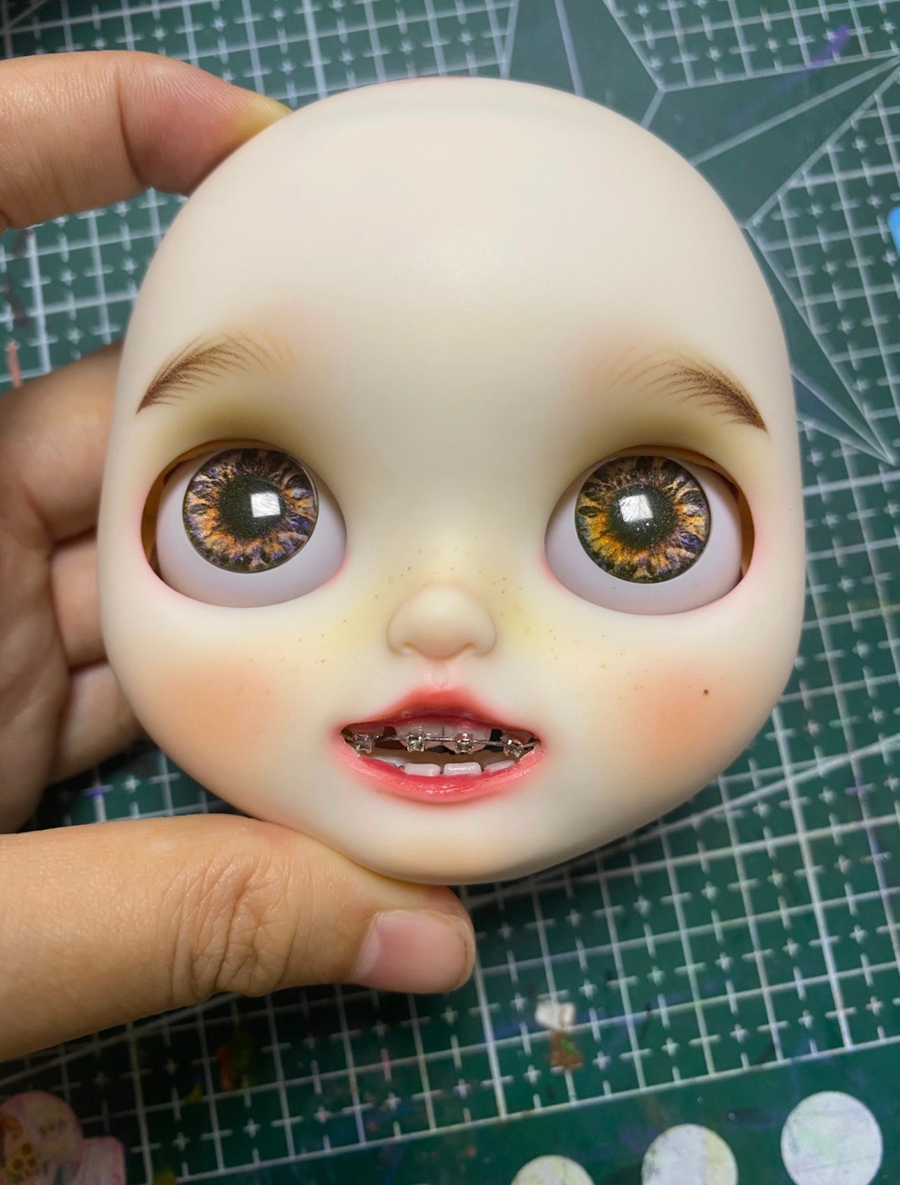 Blythe Doll Custom Faceplate with Makeup(Normal Skin) -RBL 015