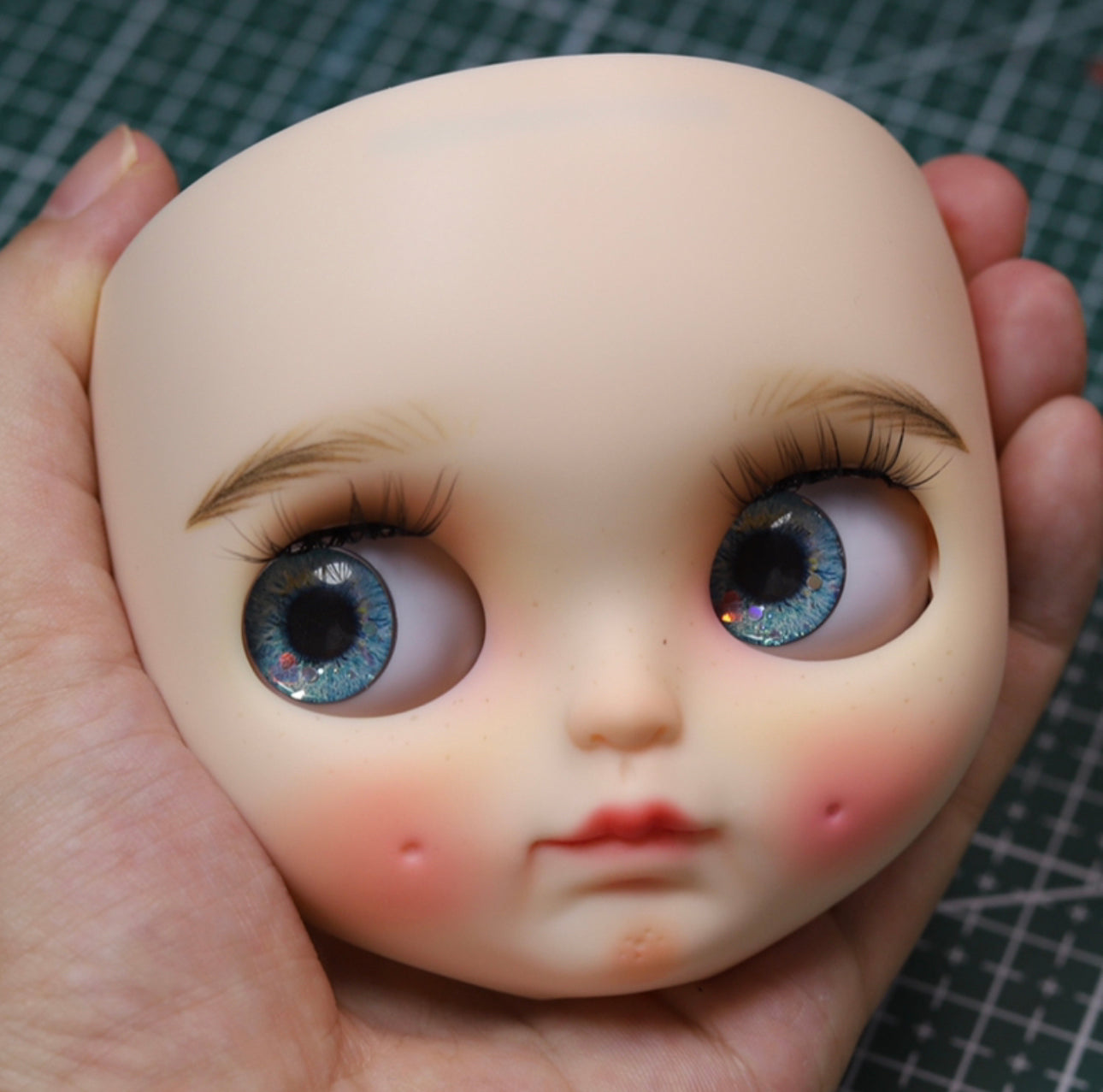 Blythe Doll Custom Faceplate with Makeup(Tank Skin) -RBL 202402