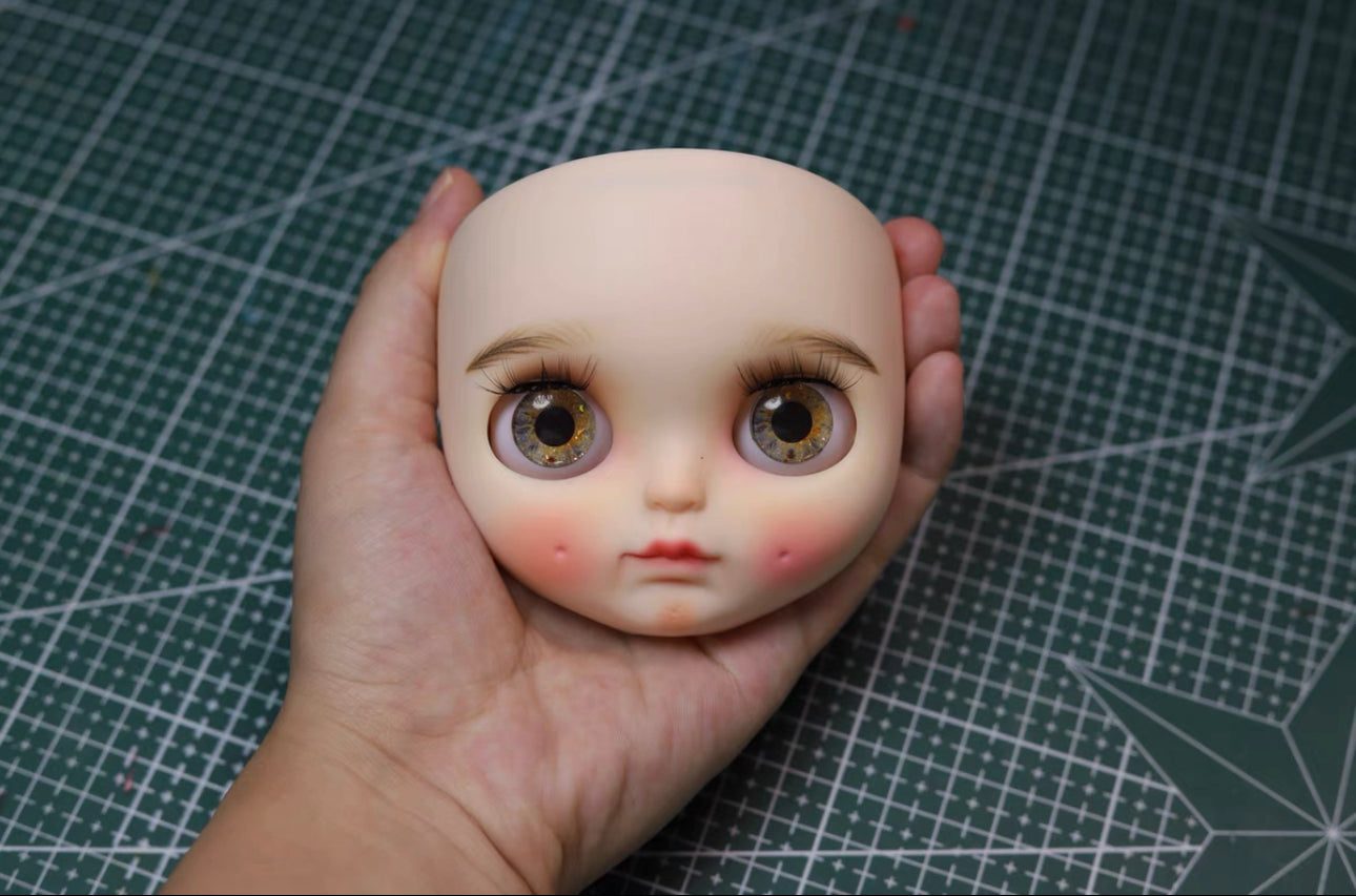 Blythe Doll Custom Faceplate with Makeup(Tank Skin) -RBL 202402