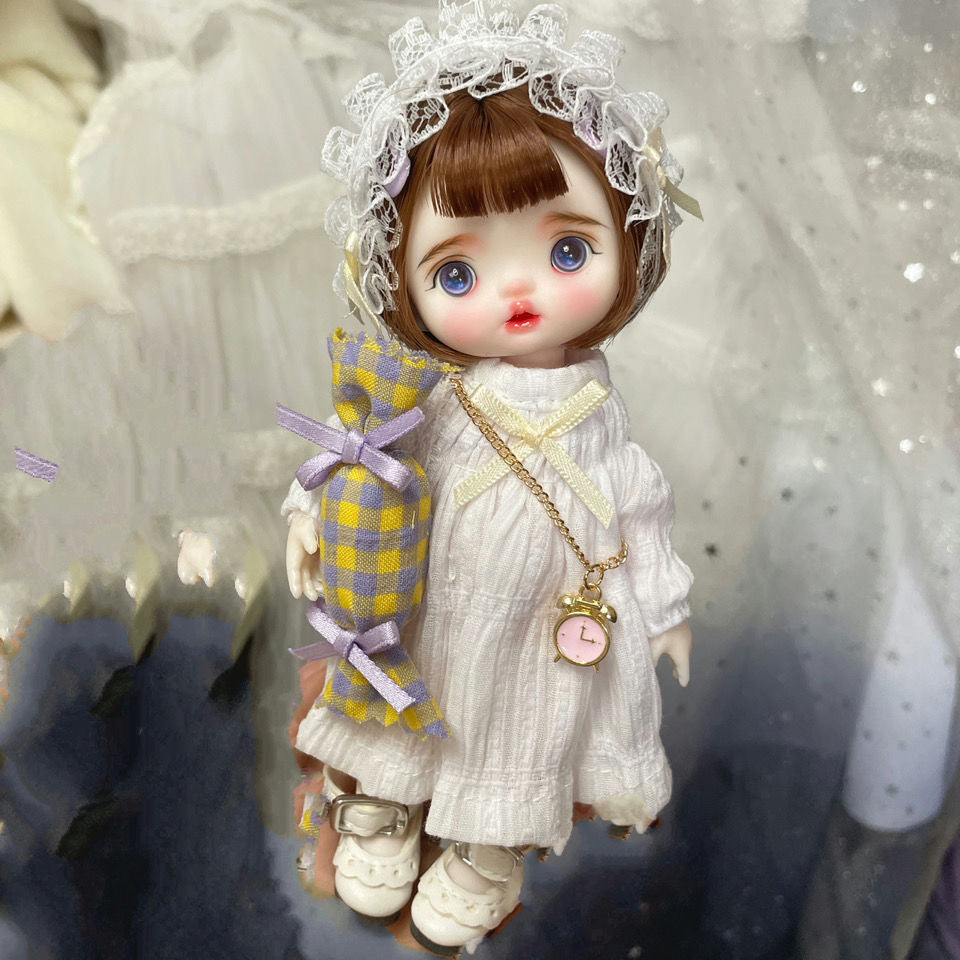 Full set-16cm doll with clothing suit-16cm doll clothes set-BJD clothing Suit-Bjd Outifts with makeup08