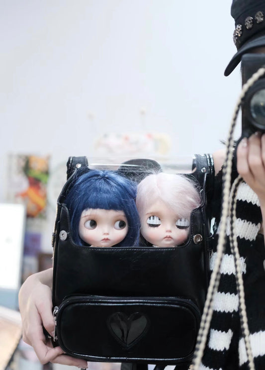 BLYTHE BJD travel bag for Blythe/OB24/1/6BJDProtective For Doll Handcrafted Handmade SHOWCASE/DISPLAYCASE/CARRYCASE 05