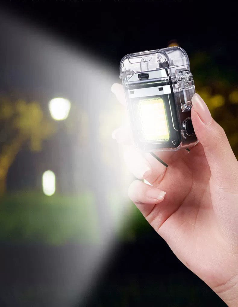 Outdoor Electric Lighter - Three Lighting Modes, IP56 Waterproof, Fast Charging, Windproof, Perfect for Camping, Night Walking, and Fishing - Multiple Colors Available