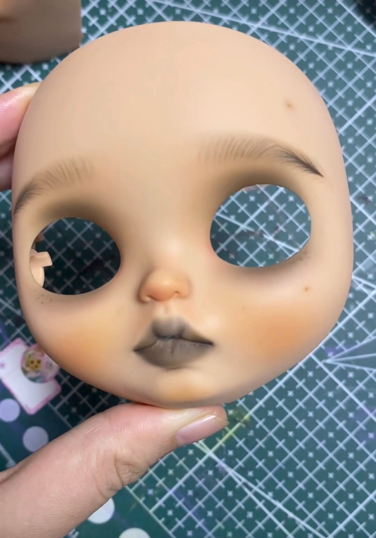 Blythe Doll Custom Faceplate with  Makeup(Normal Skin)  01