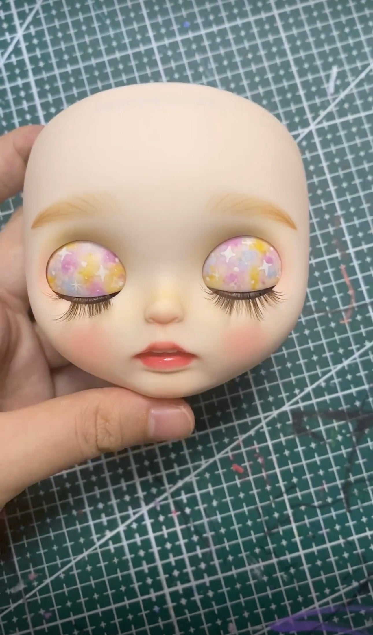Halloween Blythe Doll Custom Faceplate with Makeup(White Skin) -RBL 05