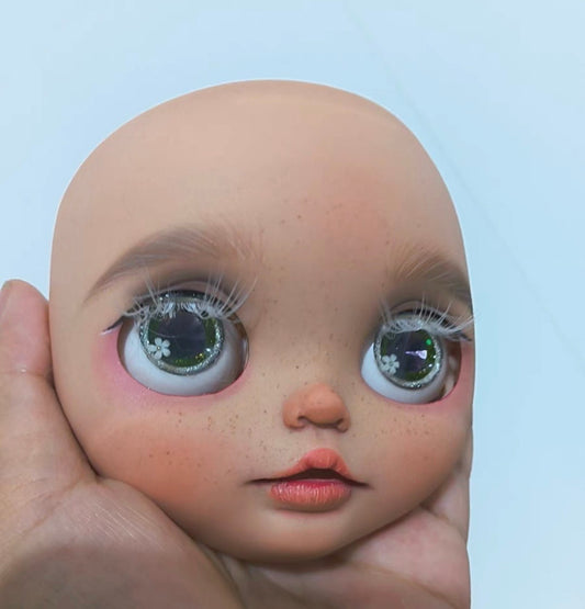 Blythe Doll Custom Faceplate with Makeup(Tank Skin) -RBL 202401