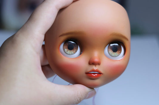 Blythe Doll Custom Faceplate with Makeup(Tank Skin) -RBL 202404