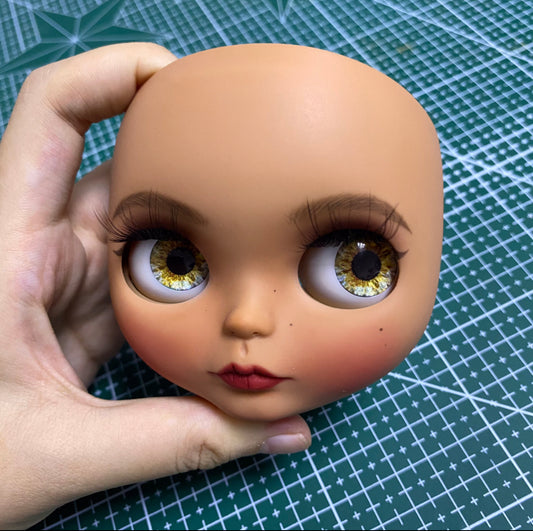 Blythe Doll Custom Faceplate with Makeup(Tank Skin) -RBL 202405