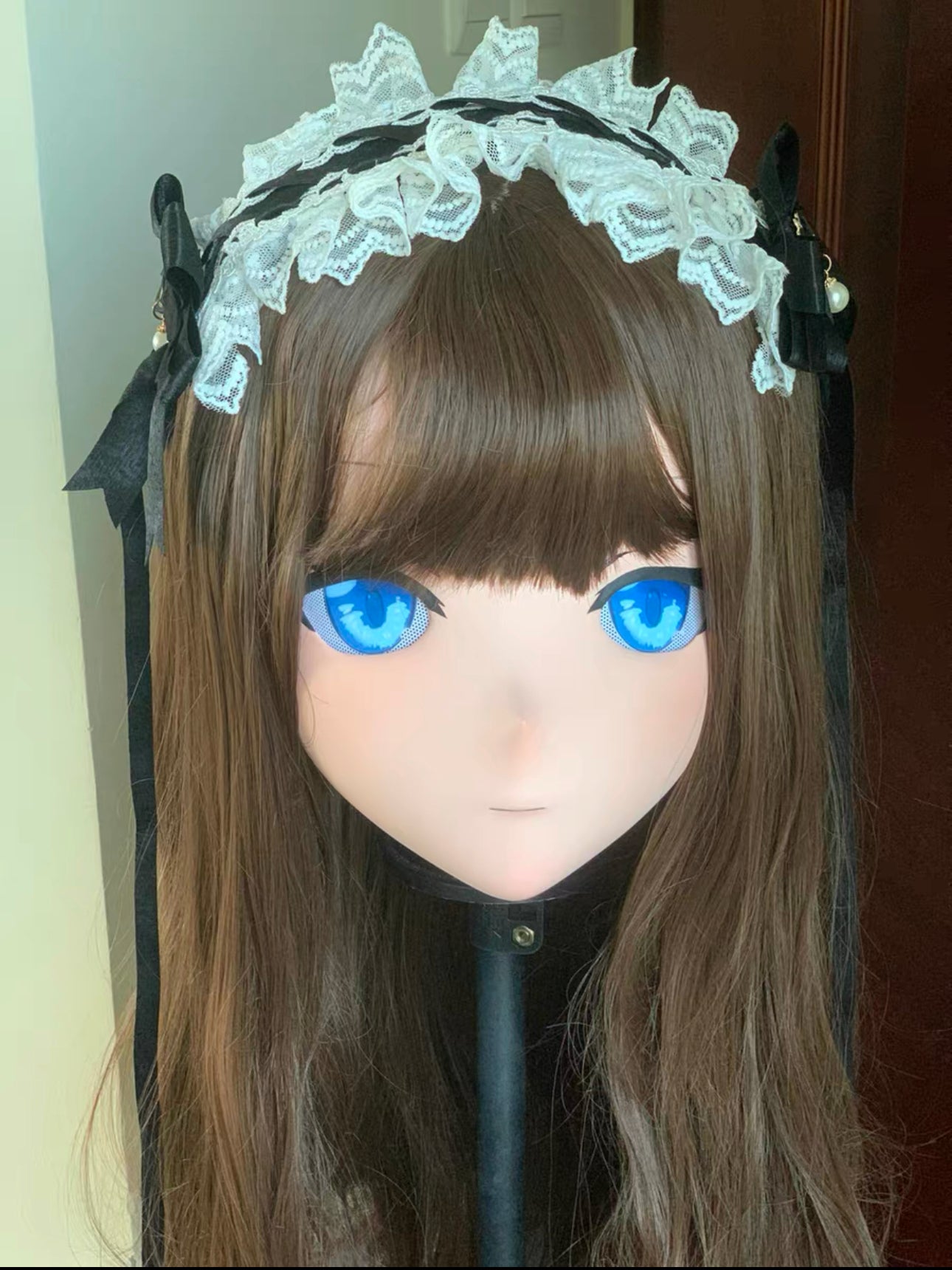 Kigurumi mask.BJD head doll.Doll head.Anime mask.Crossdressing mask. Animegao. Carnival mask.Real face mask. Manga mask /INSTOCK01