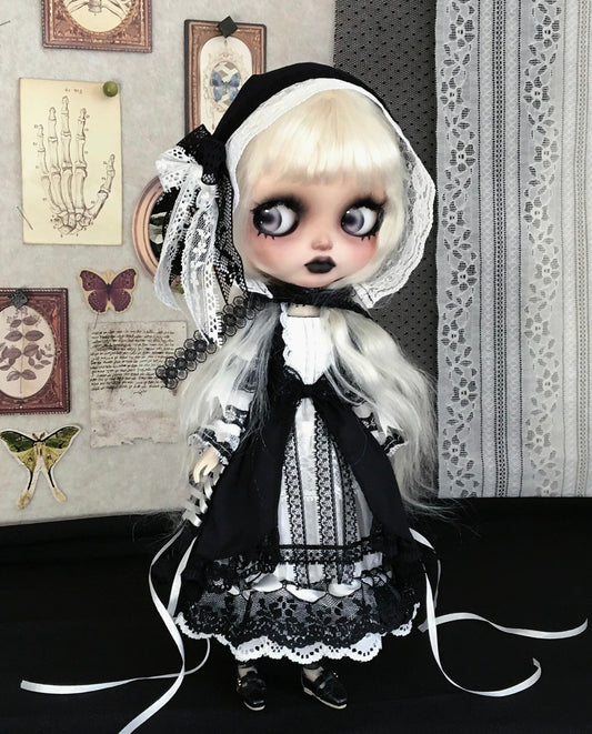 Halloween  Long Dress Night Dress for Blythe,BJD 1/6 Doll Clothes Customized 014