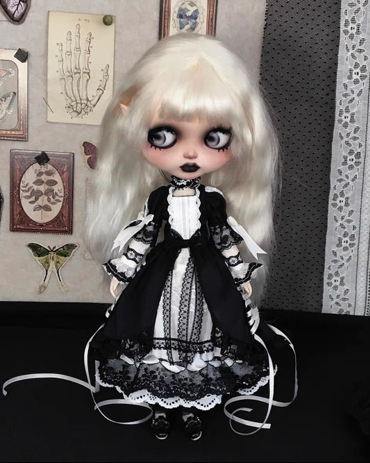 Halloween  Long Dress Night Dress for Blythe,BJD 1/6 Doll Clothes Customized 014