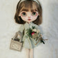 Green Dress  for Blythe,BJD 1/6 Doll Clothes Customized 010