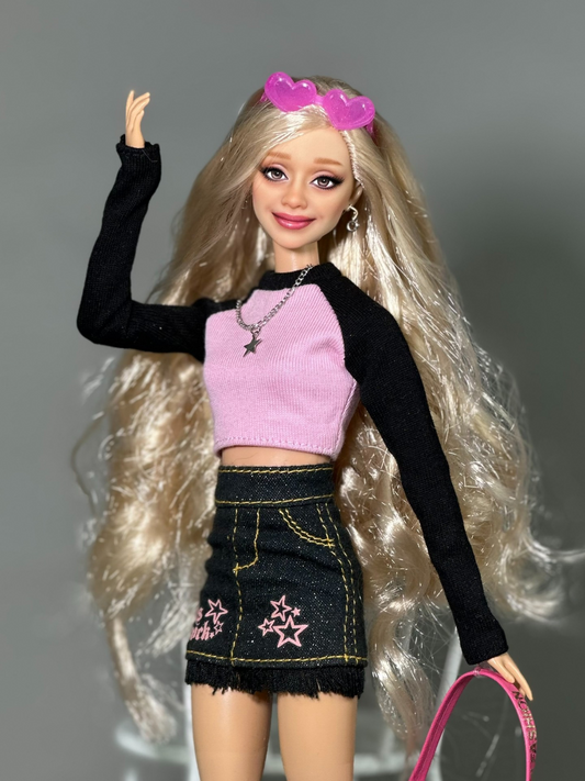 Custom Barbie doll ,Repaint OOAK Barbie Repainted Head,repaint custom OOAK Barbie Commission 056