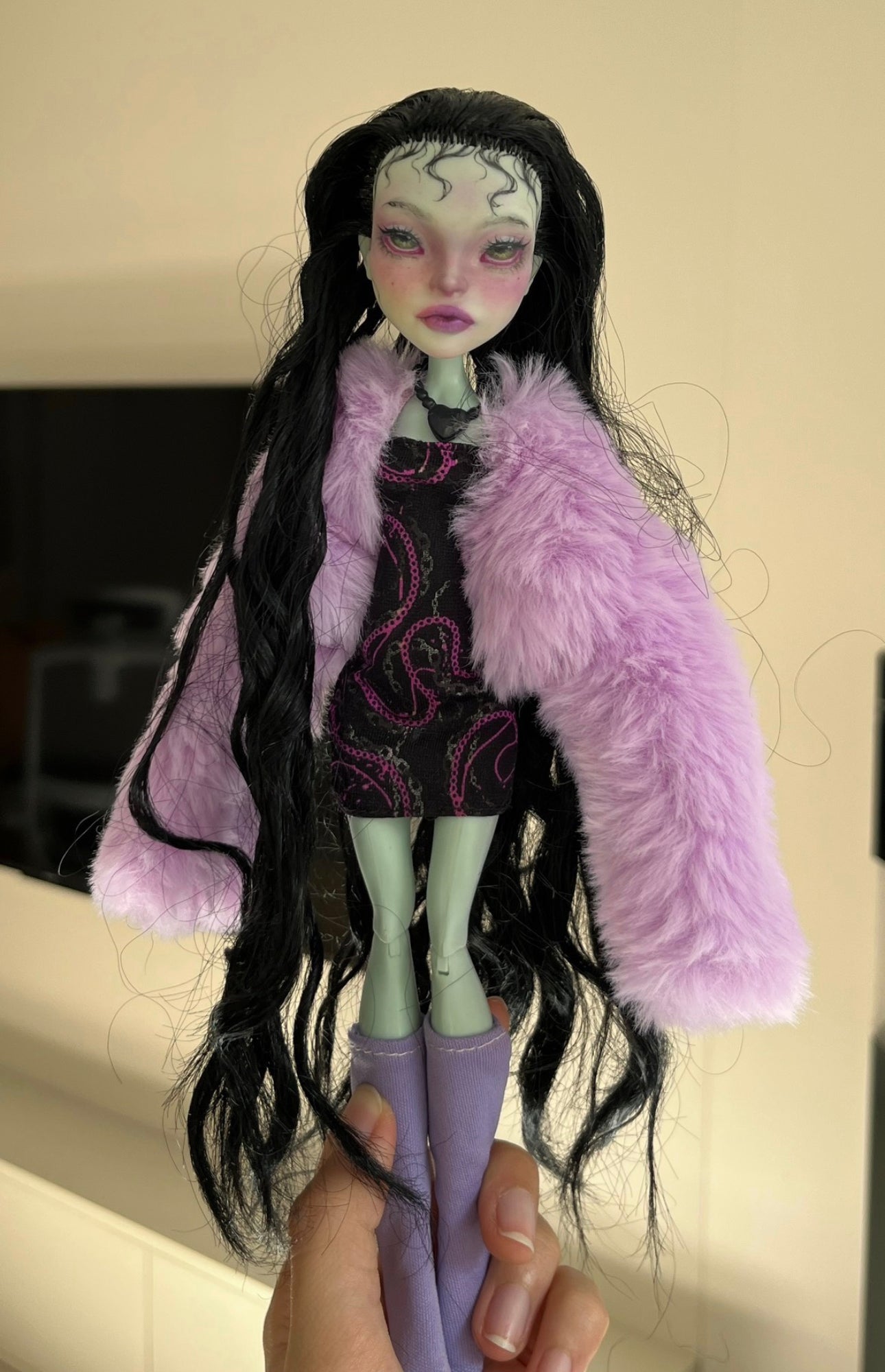 MONSTER HIGH DOLL OOAK CUSTOM，MONSTER HIGH DOLLS REPAINT,FRANKIE,DRACULAURA,LAGOONA ETC.- ART DOLL 0119