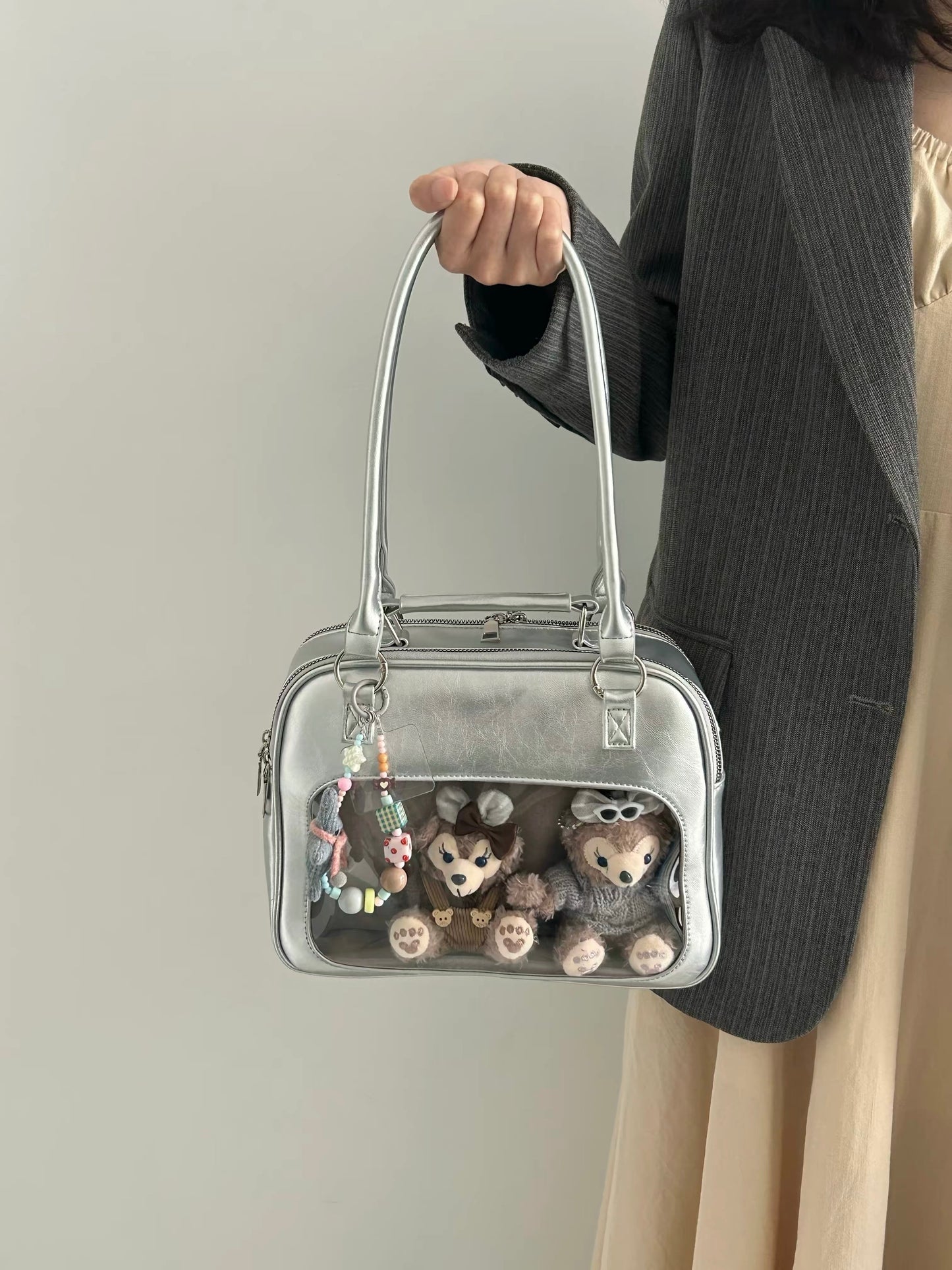 ITA BAG LABUBU,MAOMAO,BLYTHE BJD travel bag for Blythe/Protective For Doll SHOWCASE/DISPLAYCASE/CARRYCASE 070