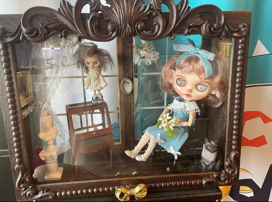 Blythe BJD DOLLHOUSE ROOMBOX for OB 24 /1/6 blythe/1/6 bjd DOLL SHOWCASE/DISPLAYCASE/CARRYCASE06