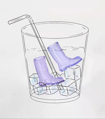 BJD Shoes Cute Short RAINNY Boots for BLYTHE OB24 Size Ball-jointed Doll