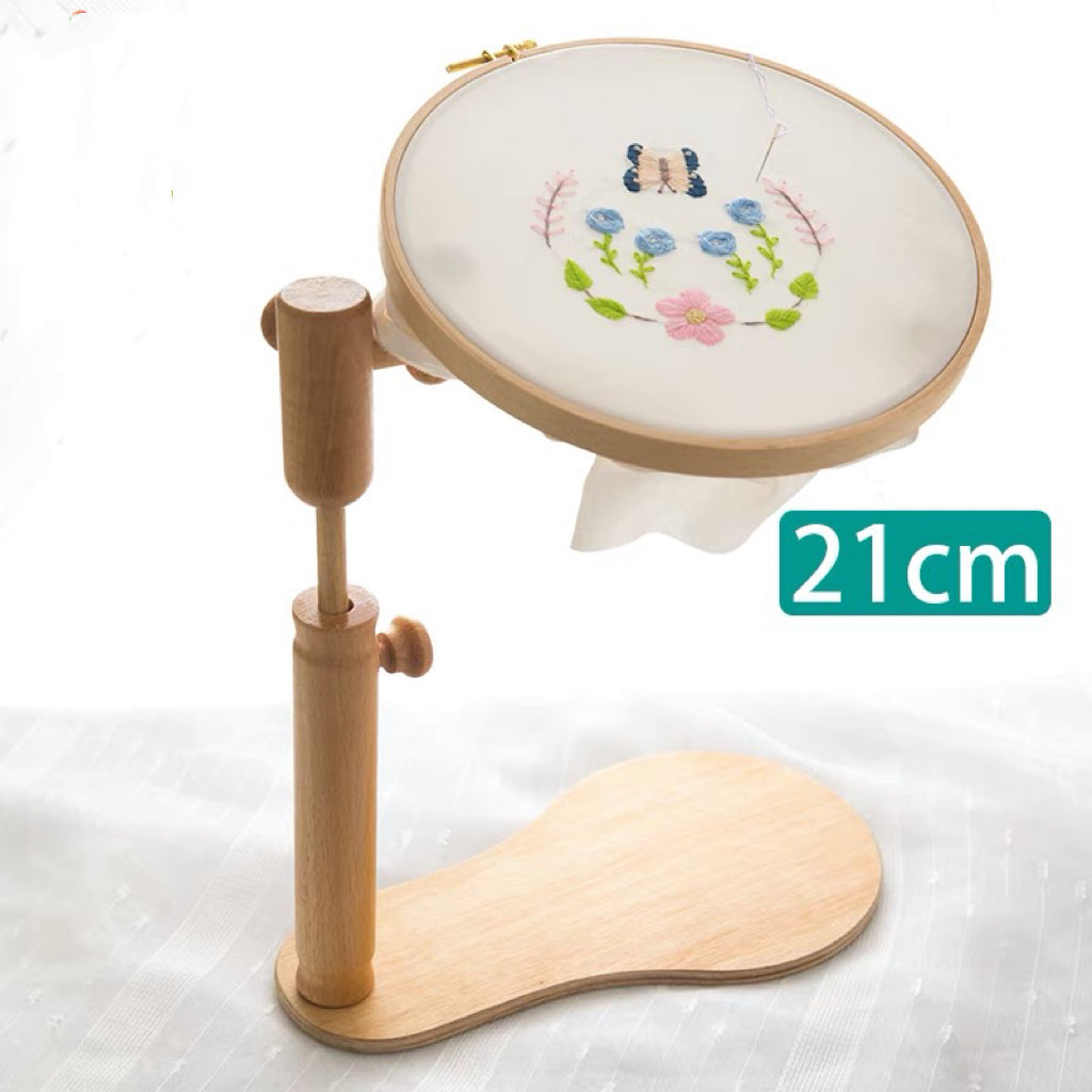 Flexi woodgrain effect embroidery rack fit round embroidery hoops 21cm