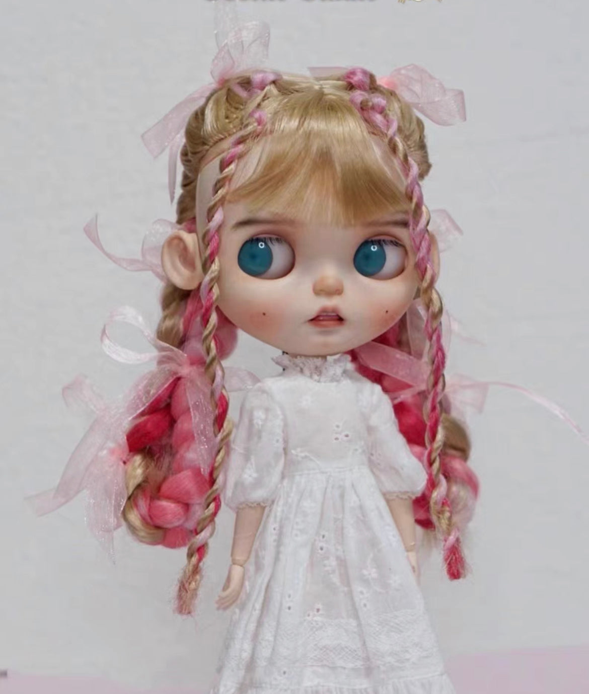 Blythe Doll Wig Mohair Wig Doll Wig 9-10 inch Doll Wig dirty braid 06