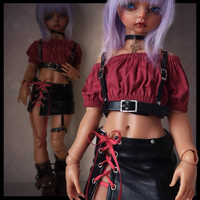 BJD Cloth Punk Suit DRESS for 1/41/31/6 Size Ball-joint Doll