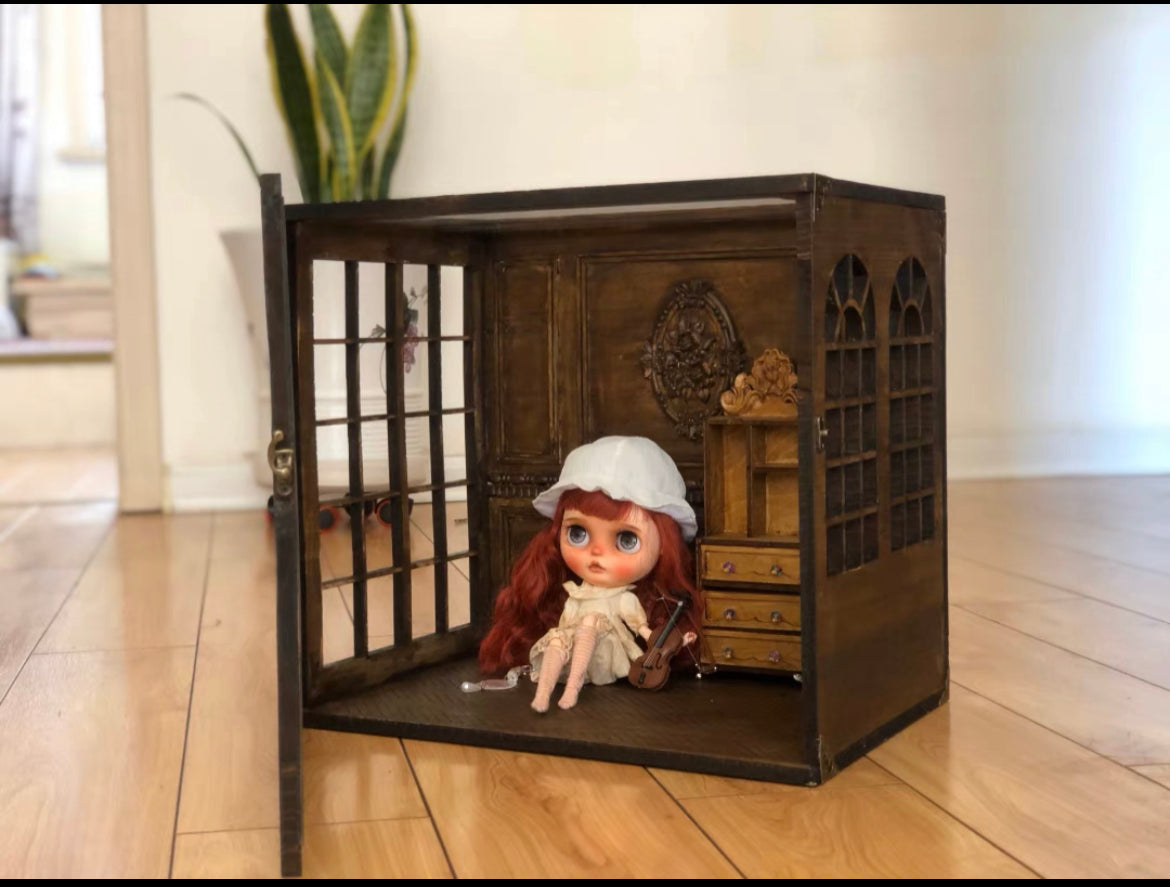 Blythe BJD dollhouse SHOW ROOM for blythe/ bjd DOLL SHOWCASE/DISPLAYCASE/CARRYCASE010