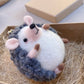 Needle felted wool Felting Animals 《Hedgehog》Material Kit Handmade Craft  Wallets 020