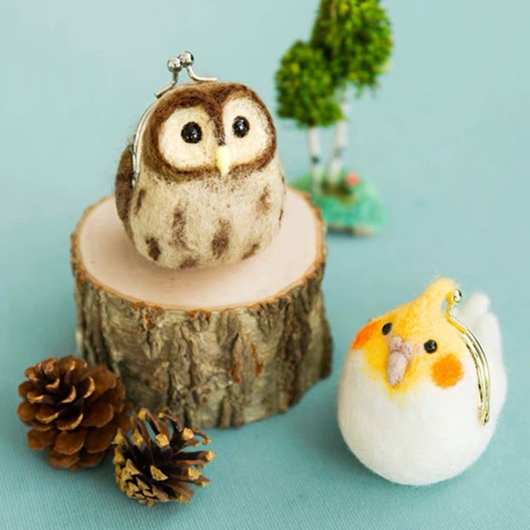 Needle felted wool Felting Animals Material Kit Handmade Craft for beg ...
