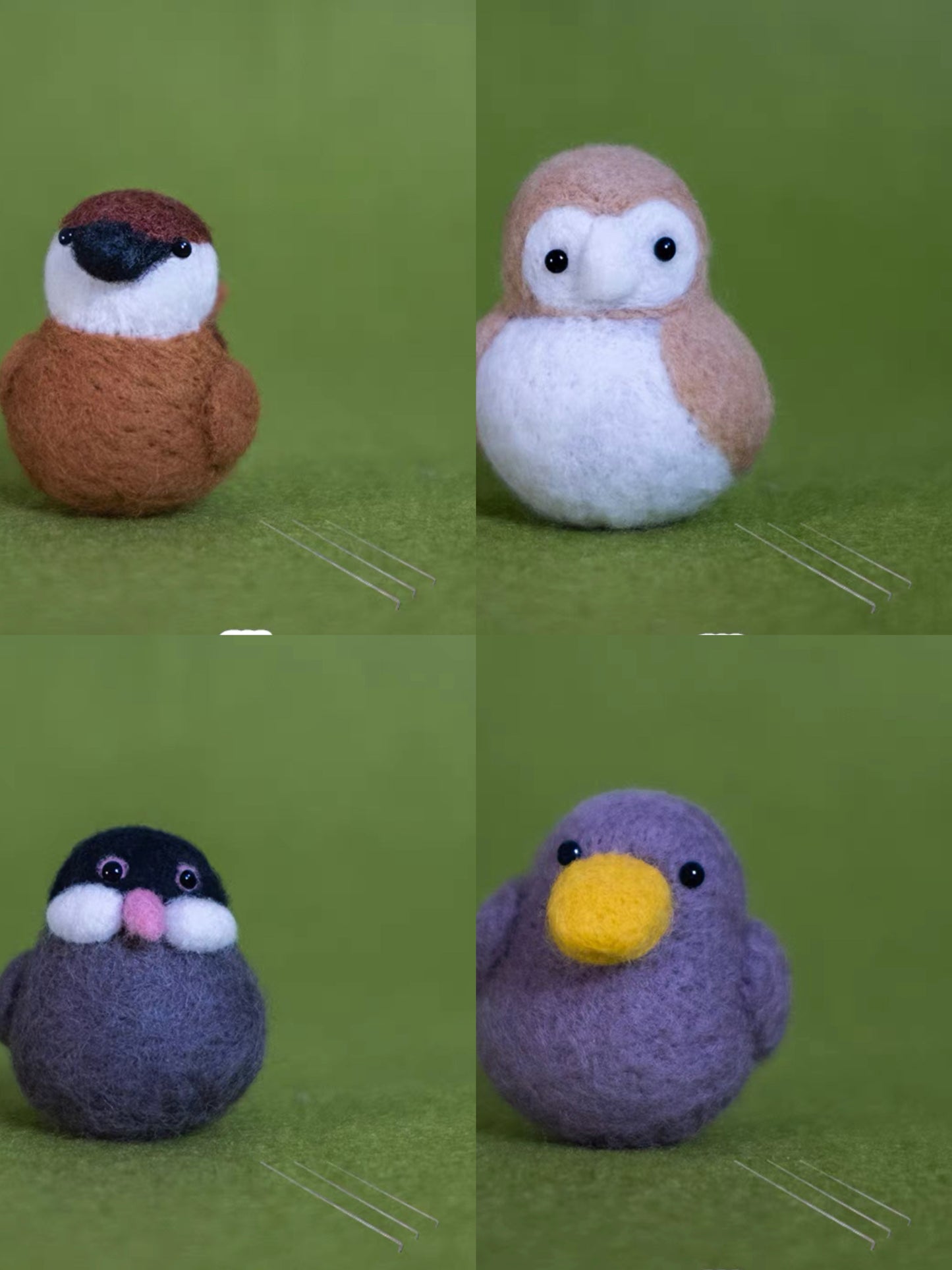 Needle Felting Animals《robin》needle felt Material Kit Handmade Craft felt art,needle felting for beginners 032