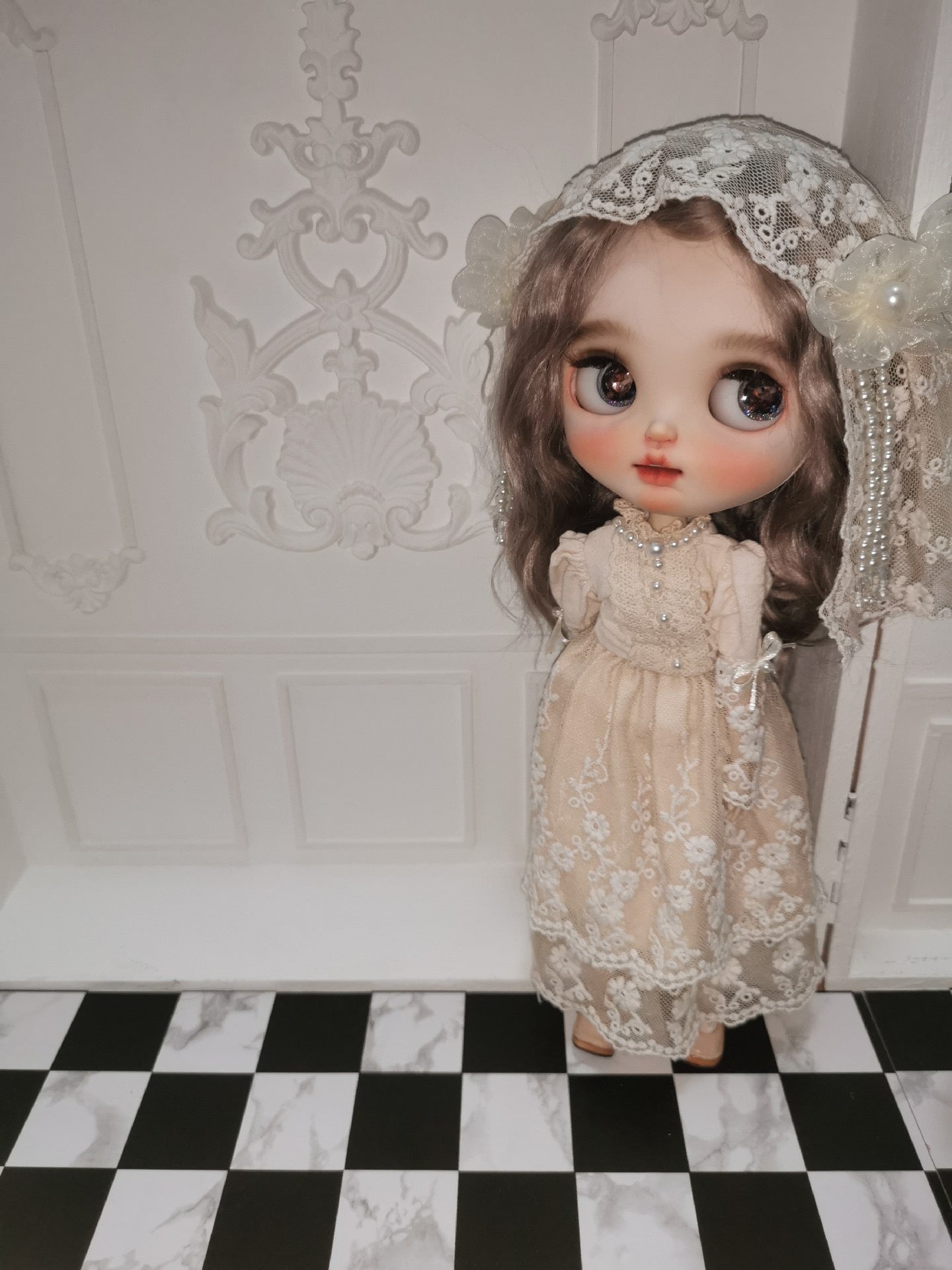 Cozy Warm House Blythe Doll Diorama,dollhouse,Room Box1/6 bjd 09