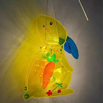 Handmade craft gift for kids,arcrylic paper art with lights,DIY handmade gift for ester