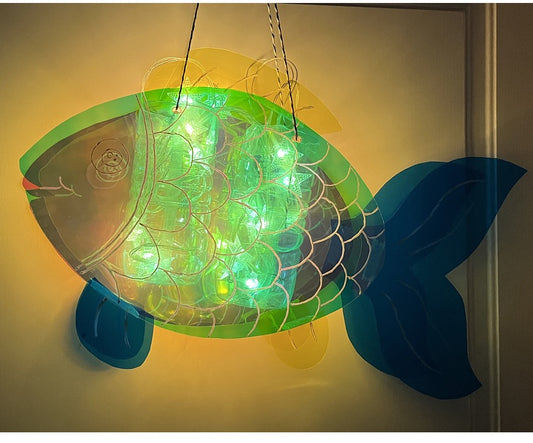 Handmade craft gift for kids,arcrylic paper art with lights,DIY handmade gift for ester