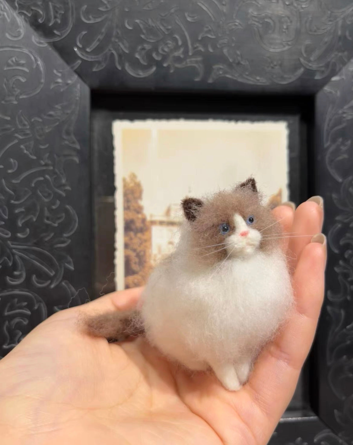 Needle Felted cat,Made to Order 01