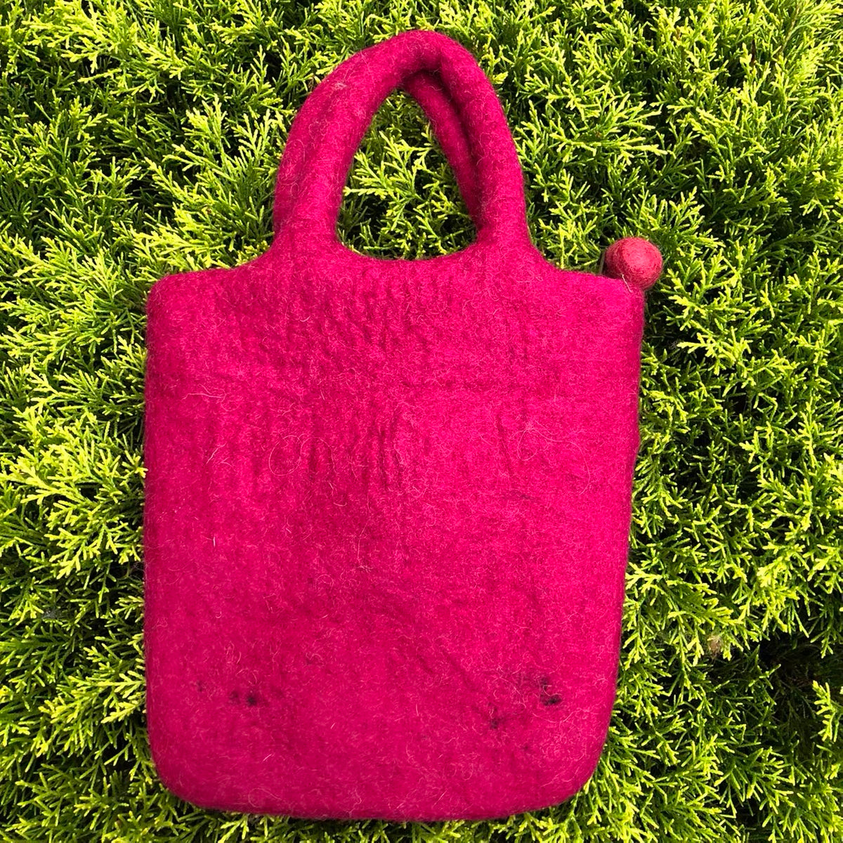 Felt handbag with sheep detail,Handmade04