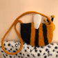 Needle felting Felt handbag with detail,Handmade 030