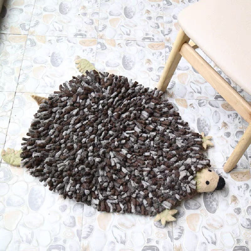 Needle felting Felt carpet with animals detail,Handmade 022
