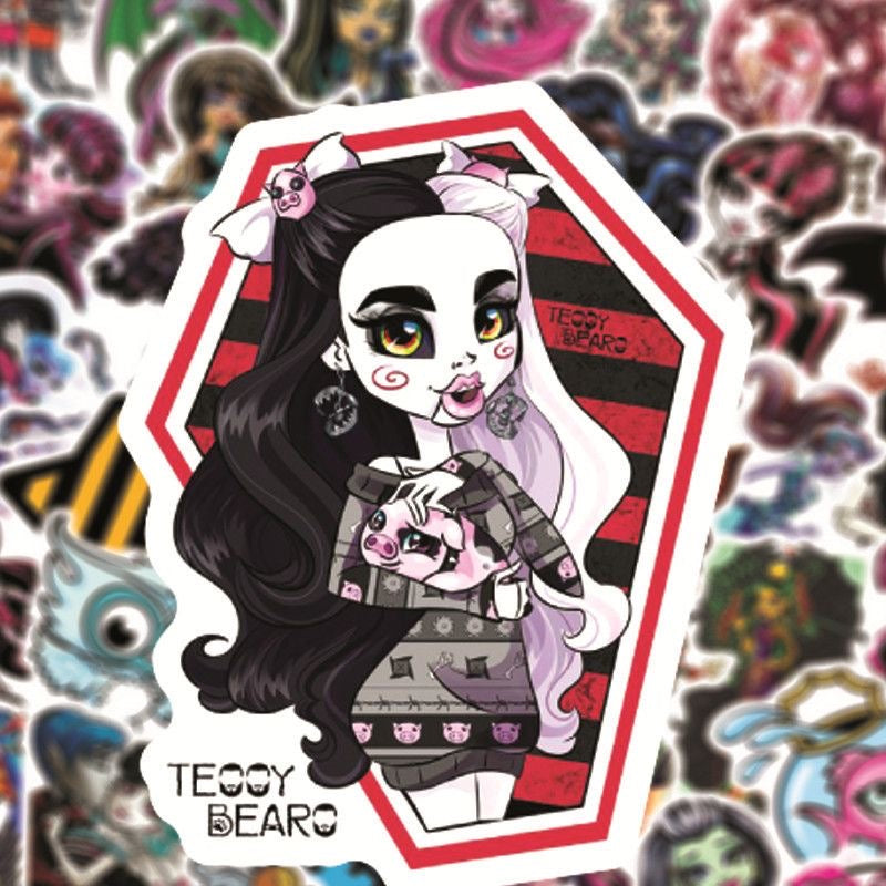 MONSTER HIGH DOLLS STICKERS,WATERPROOF 50 PIC 01 – Edelweiss Day