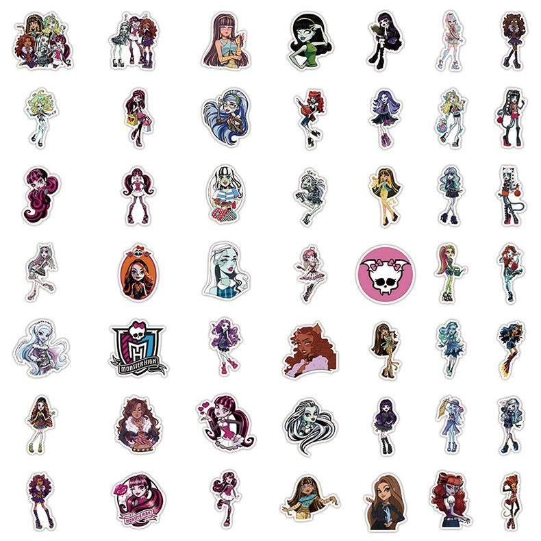 MONSTER HIGH DOLLS STICKERS,WATERPROOF 50 PIC 01 – Edelweiss Day