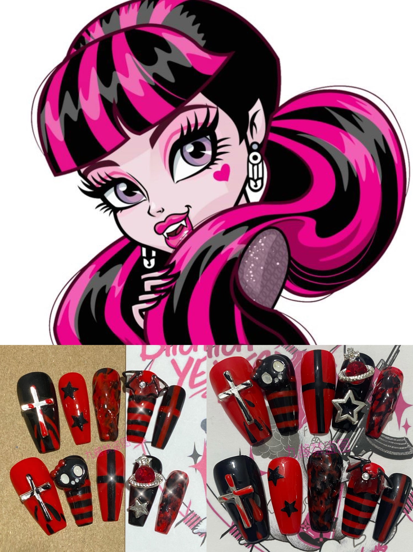 Monster High Press On Nails,art nails 01