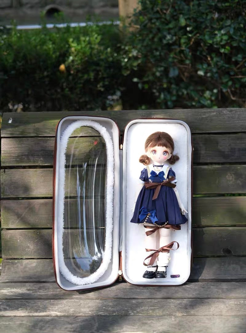 BJD BLYTHE SHOWCASE FOR 1/4 1/6/ DOLL SHOWCASE/DISPLAYCASE/CARRYCASE WITH 2 SIZE