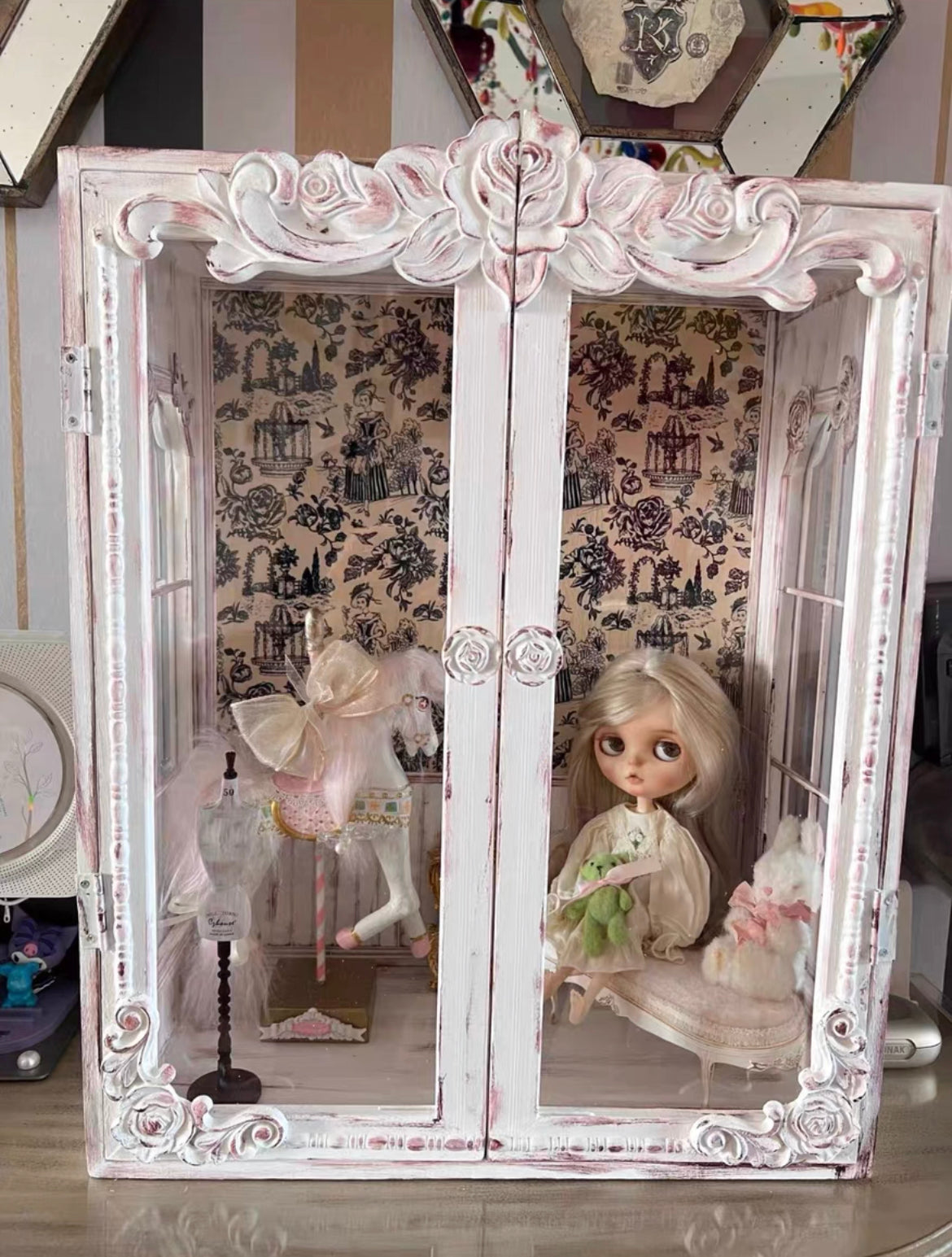 Cozy Warm House Blythe Doll Diorama,dollhouse,Room Box1/6 bjd 010