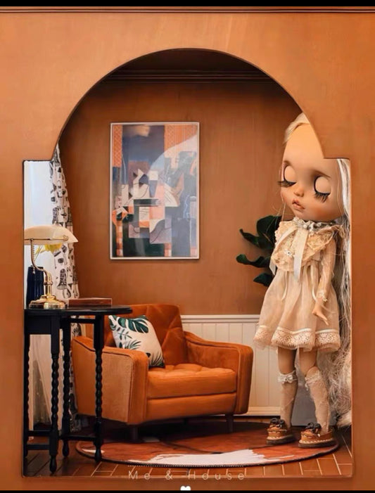 Cozy Warm House Blythe Doll Diorama,dollhouse,Room Box1/6 bjd 011