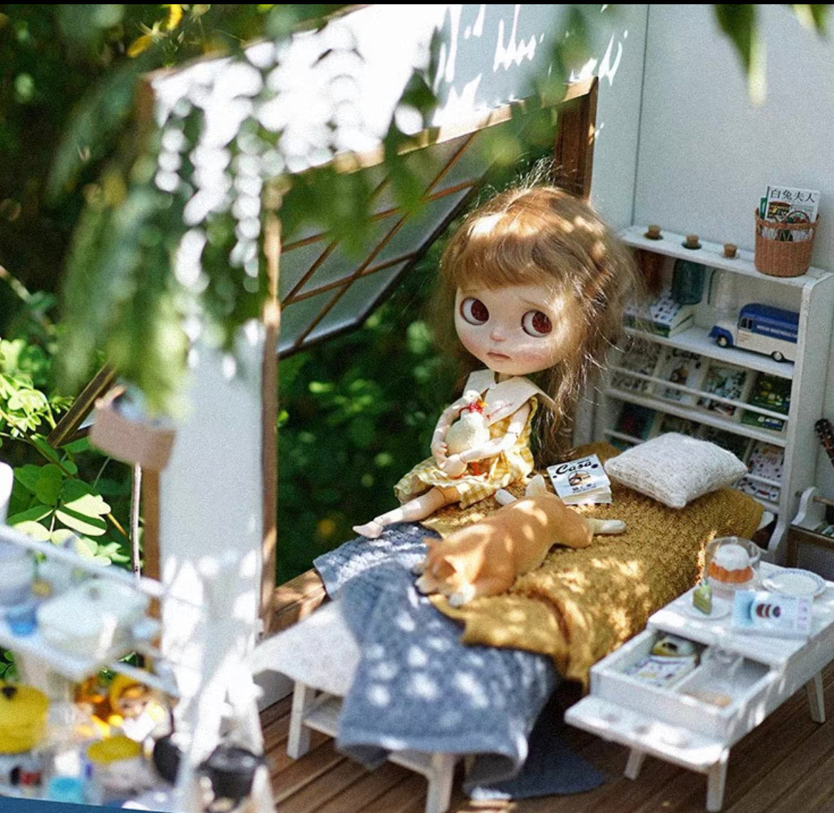 Cozy Warm House Blythe Doll Diorama,dollhouse,Room Box1/6 bjd 012