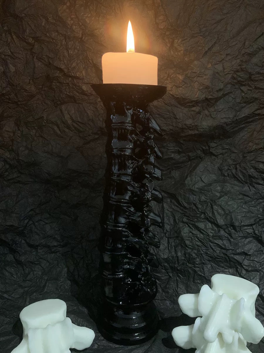 "Skull Spirits" Gothic Scented  Candle Holders 01