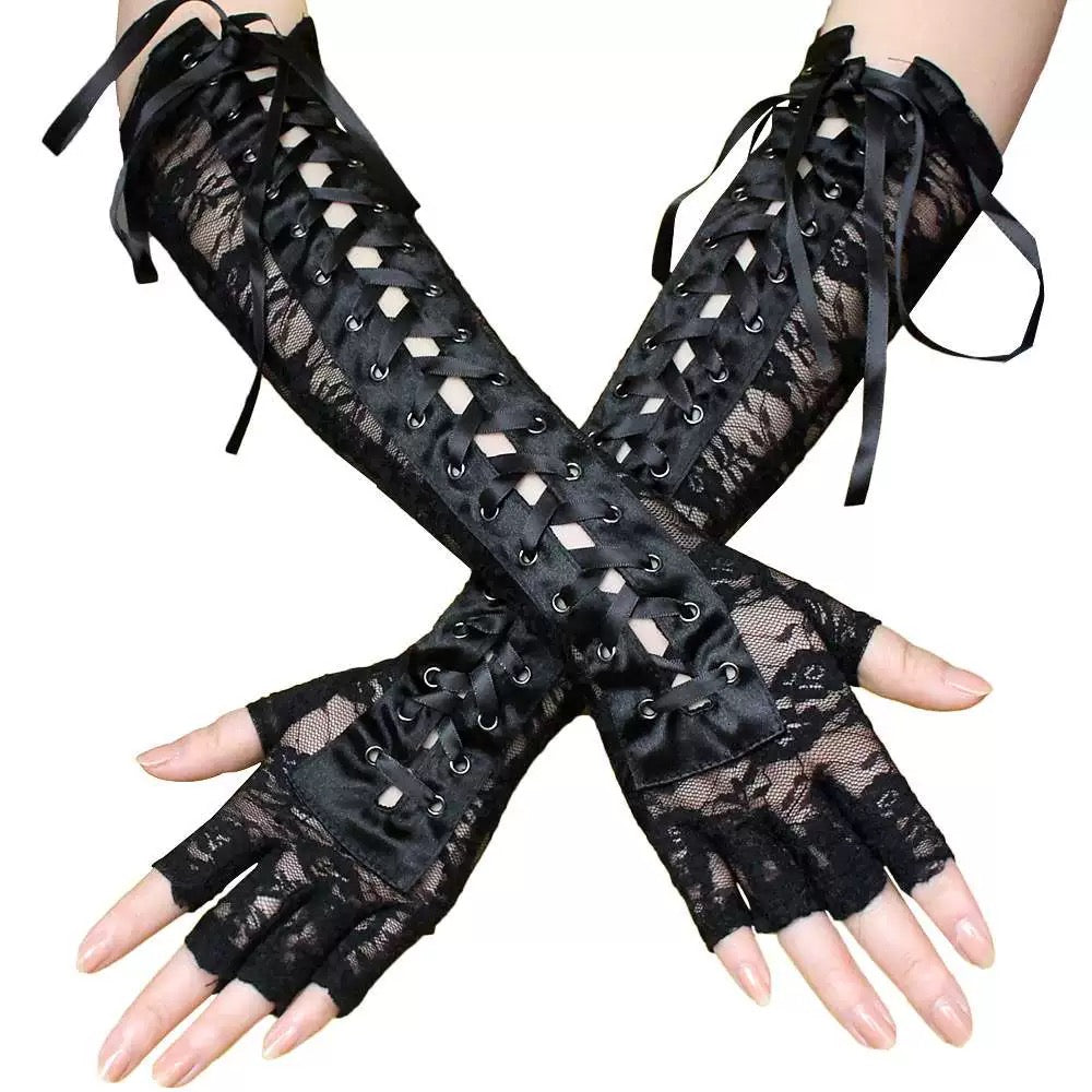 Gothic Glamour Gloves - Add an Edgy Touch to Your Look