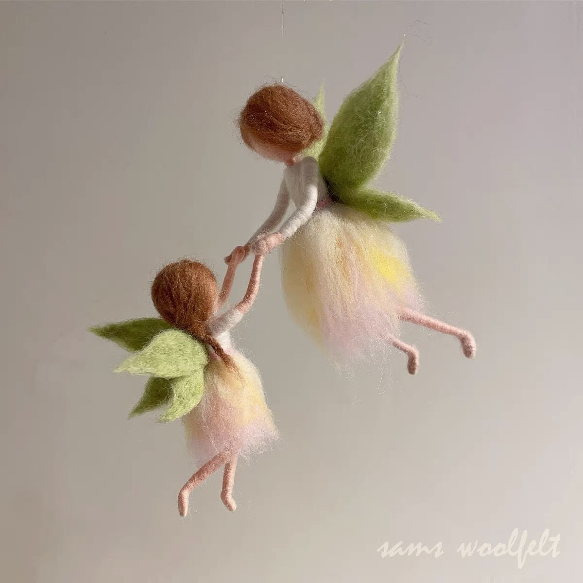 Guardian angel needle felted waldorf doll fairy doll, wool Material Kit Halloween Christmas Gift05