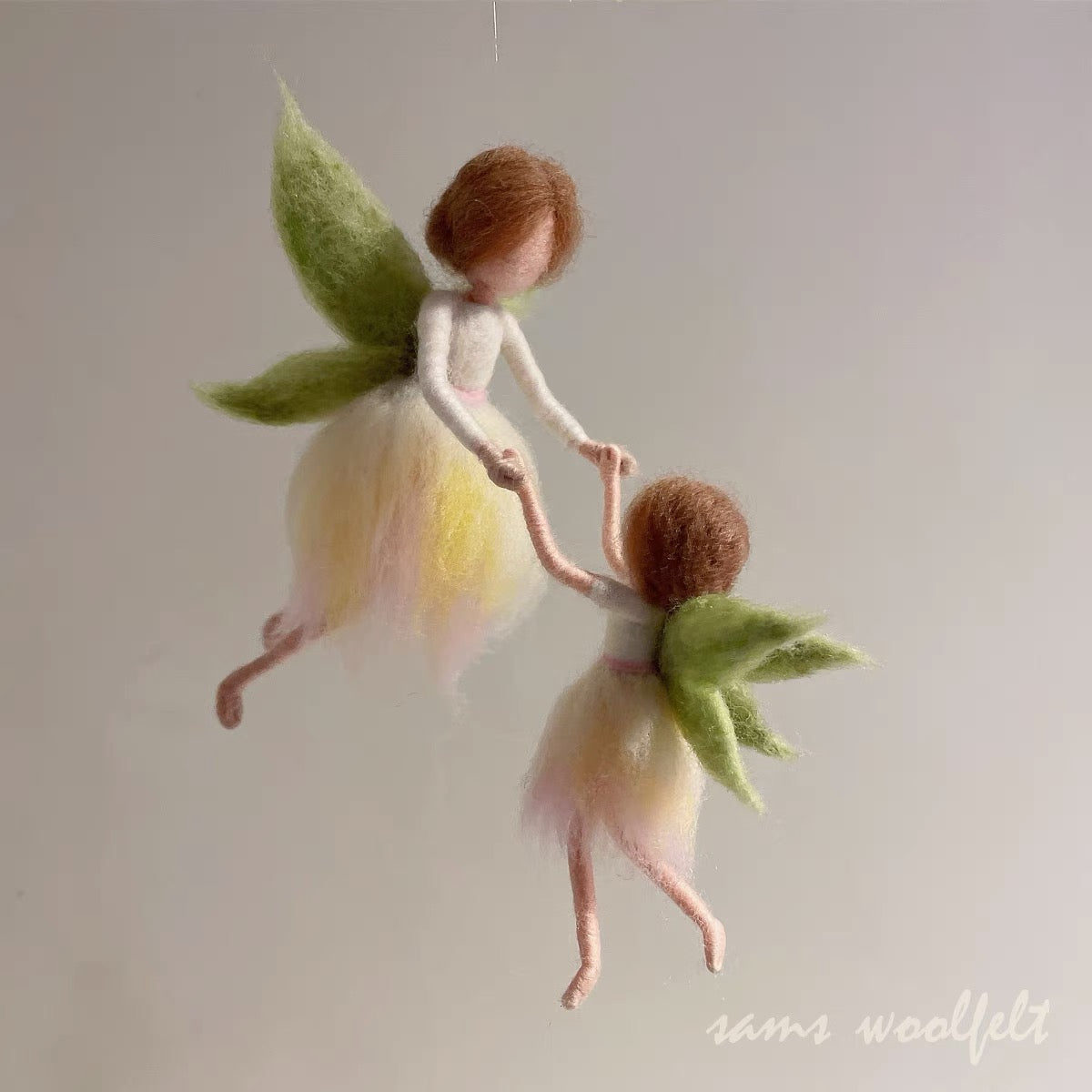 Guardian angel needle felted waldorf doll fairy doll, wool Material Kit Halloween Christmas Gift05