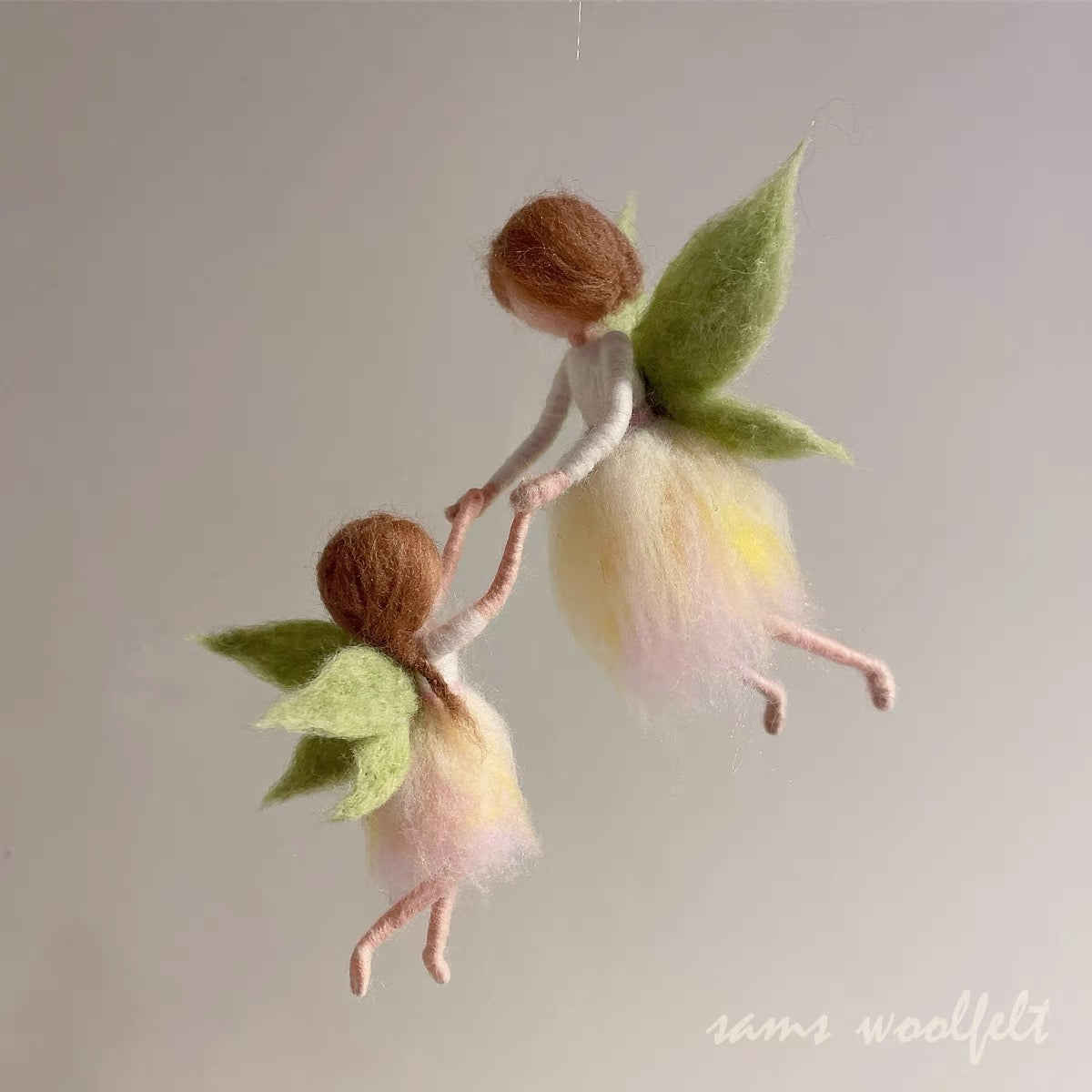 Guardian angel needle felted waldorf doll fairy doll, wool Material Kit Halloween Christmas Gift05