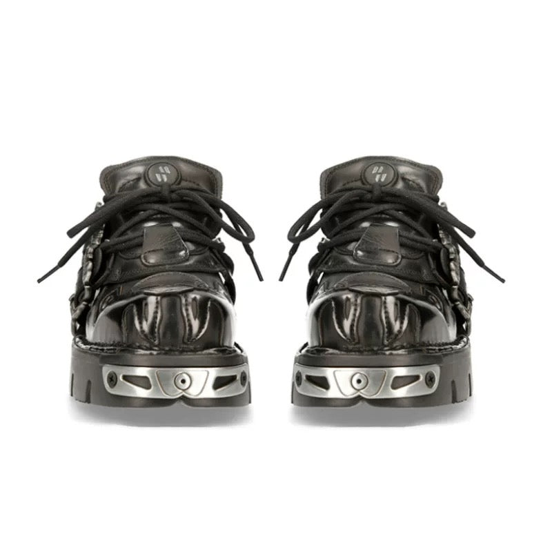 Step into the Dark Side: Gothic Thick-Soled Leather Shoes for a Bold Look 02