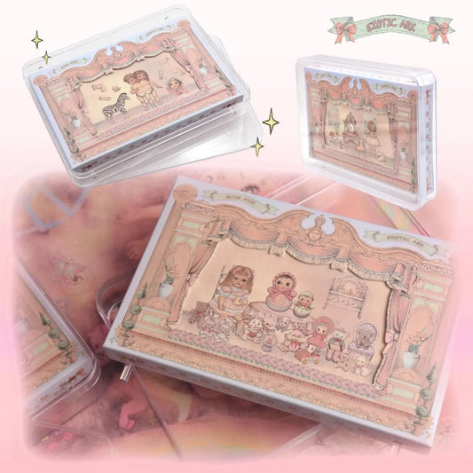 Dress-up Paper Doll vintage theatre illustration box crystal box