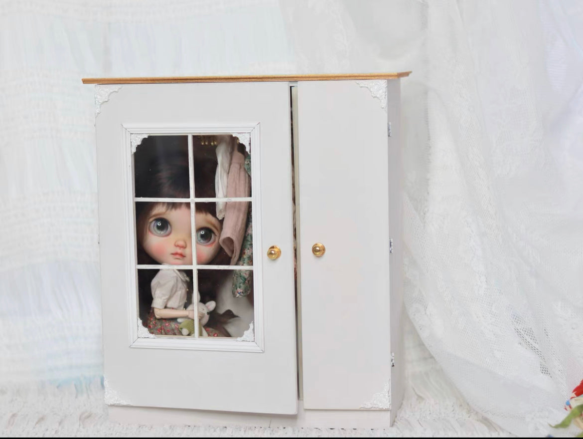 Handmade wooden dollhouse dioramaroom French room box/photoprop