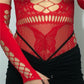 Goth Girl Fishnet Bodysuit — womens tops Goth Clothing